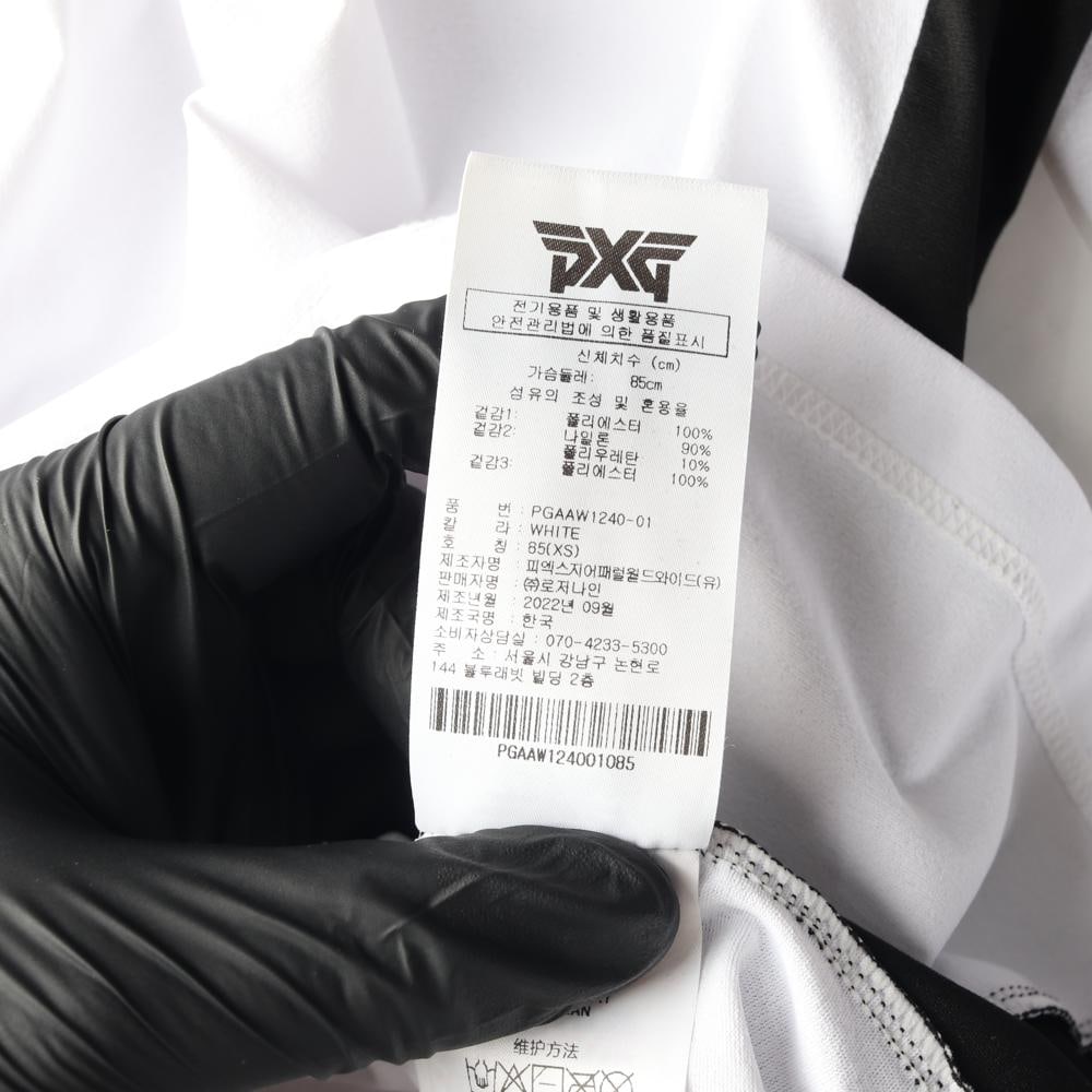 PXG 피엑스지 22SS 화이트 블랙 하프집업 반팔 골프 티셔츠 이미지 6