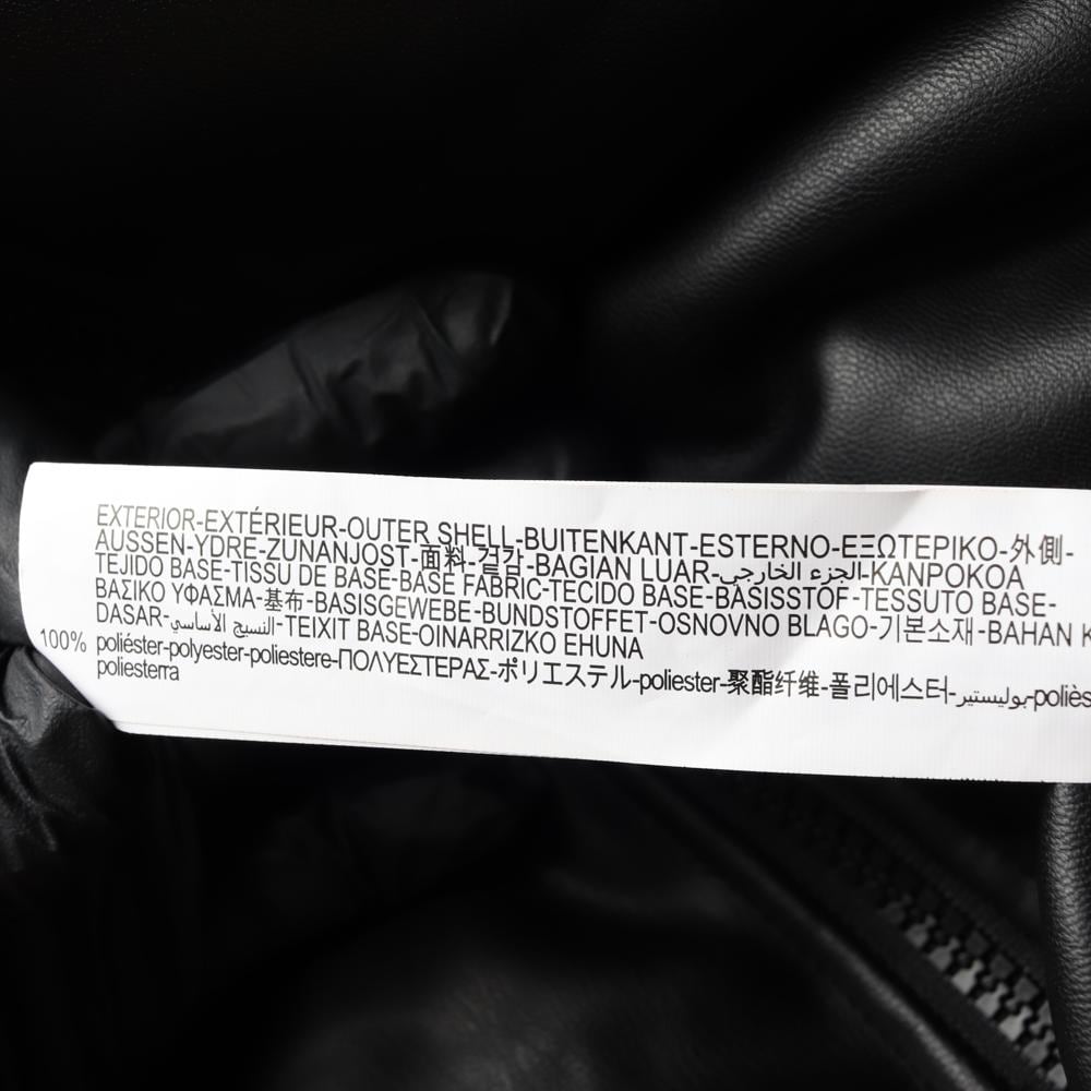 자라 블랙 레더 가죽 패딩 하이넥 집업 점퍼 상세 이미지 7
