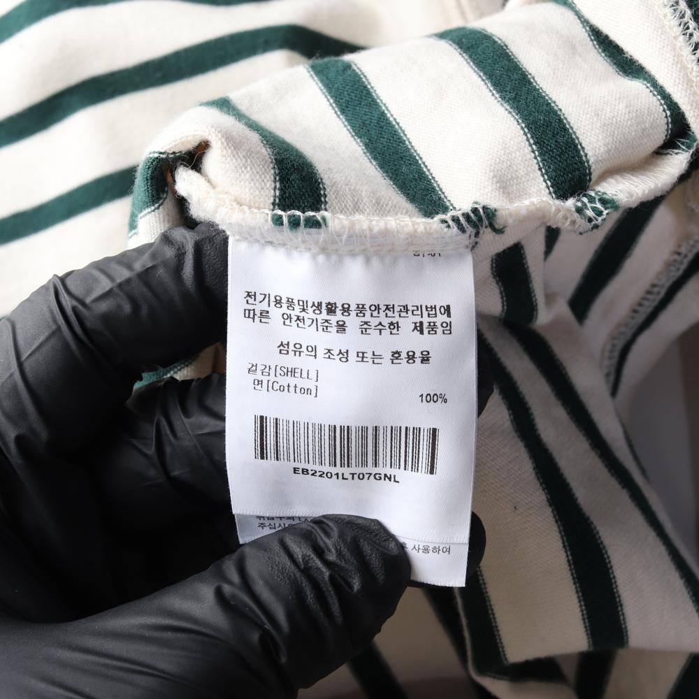 이벳필드 크림 그린 스트라이프 긴팔 티셔츠 상세 이미지 6