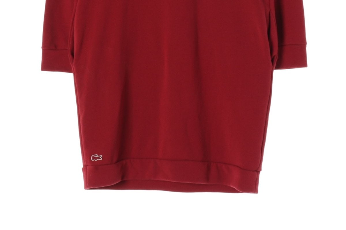라코스테 레드 브이넥 긴팔 롱원피스 스웨트드레스 이미지 5