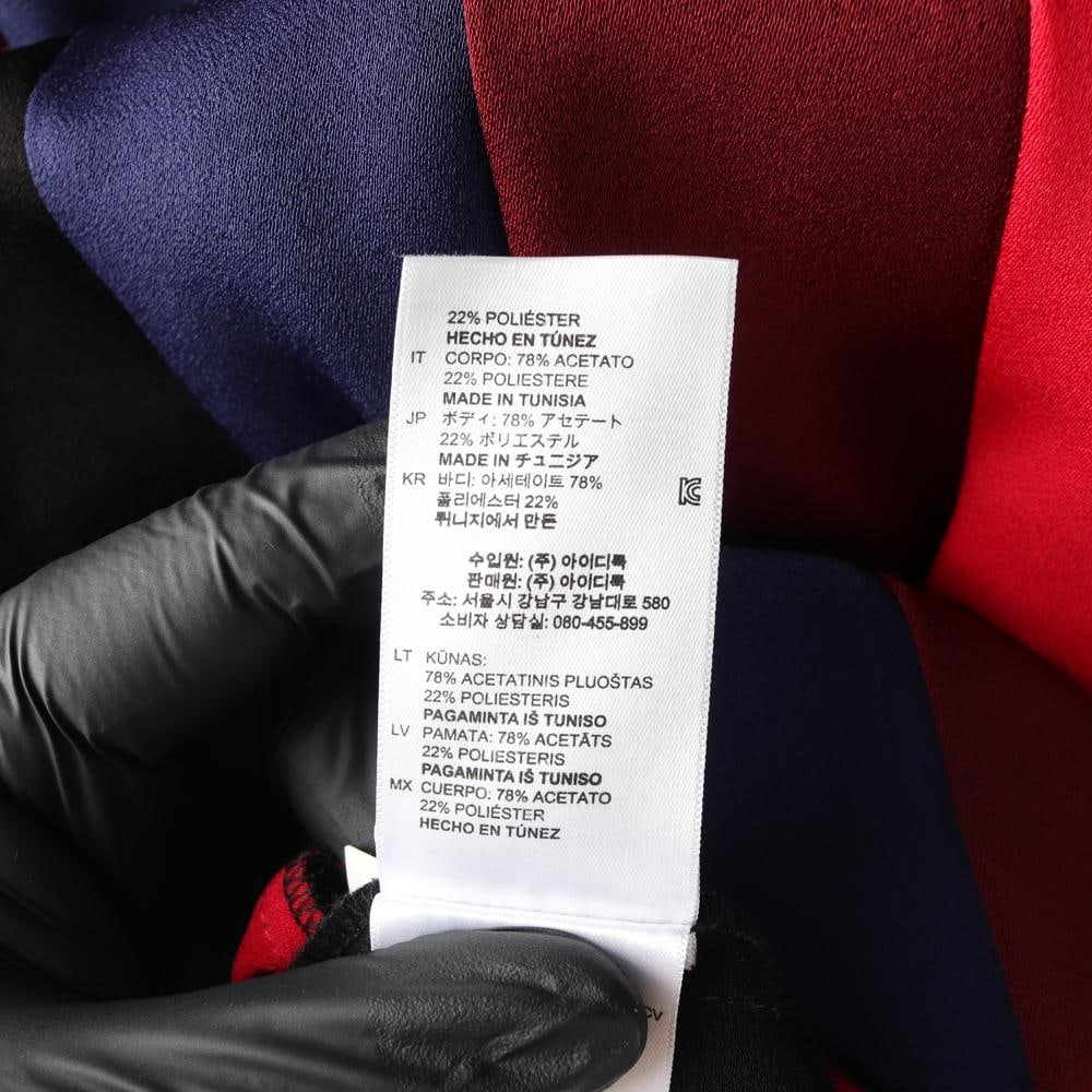 산드로 레드 네이비 배색 긴팔 원피스 드레스 이미지 7