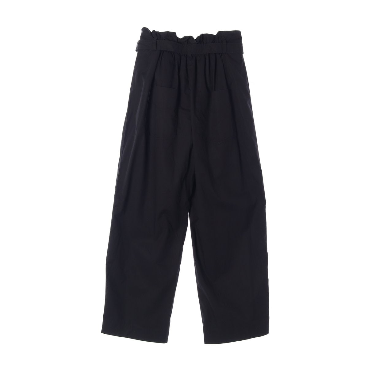 스튜디오 톰보이 22SS 블랙 벨트 투턱 와이드 슬랙스 팬츠 이미지 2