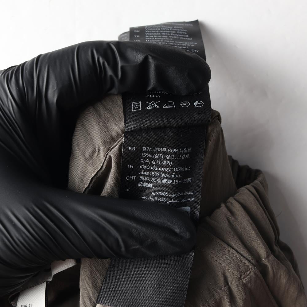 코스 카키 카고 스트링 와이드 나일론 파라수트 팬츠 상세 이미지 7