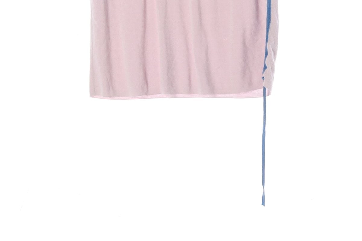 랑방컬렉션 핑크 사이드 스트랩 반팔 니트 티셔츠 이미지 5