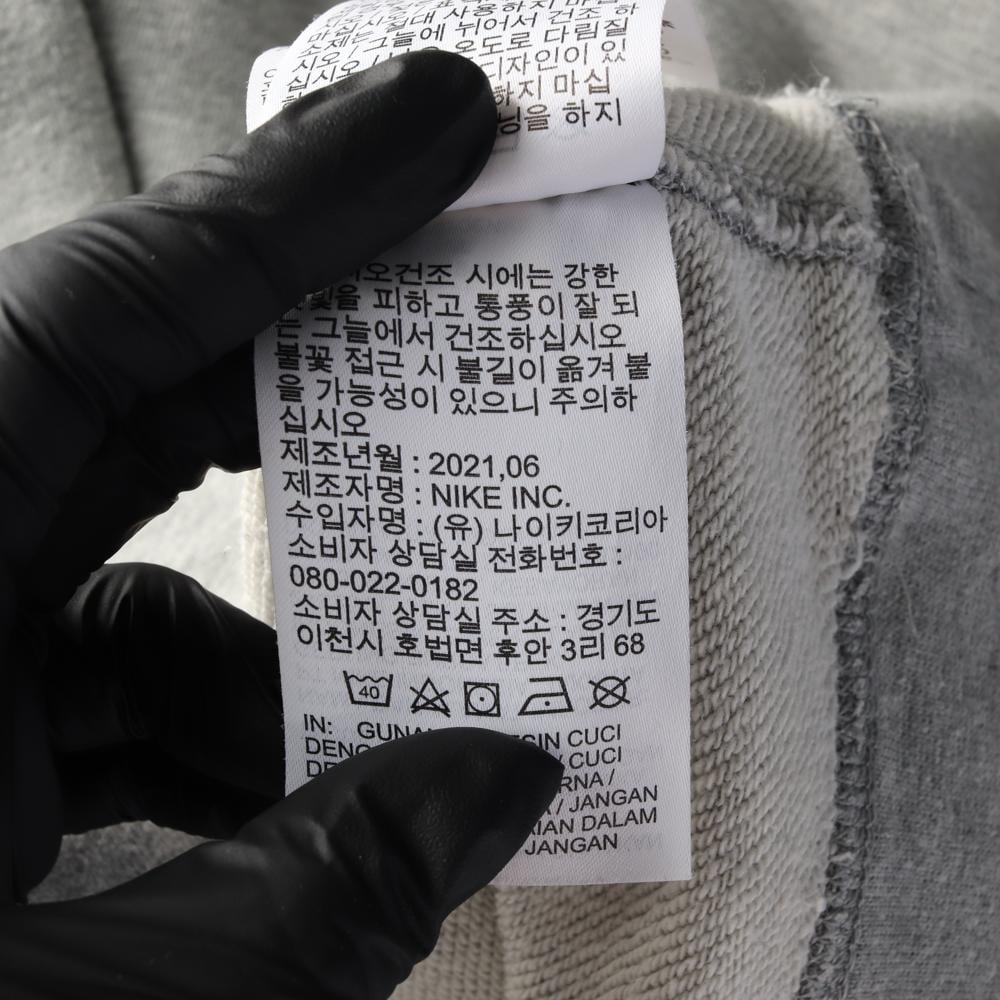 나이키 그레이 자수 로고 베이직 맨투맨 스웨트셔츠 상세 이미지 7