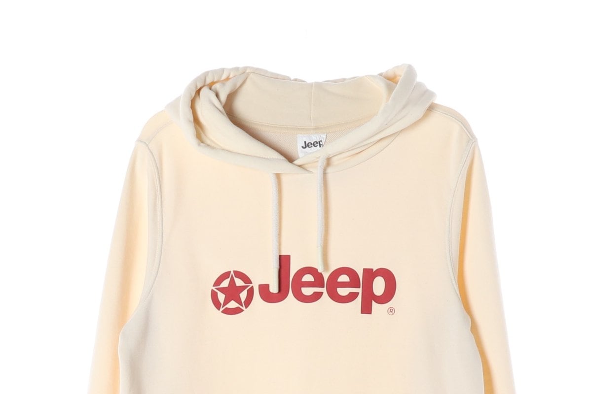 JEEP지프 크림 로고 오버핏 후디 후드티 상세 이미지 3