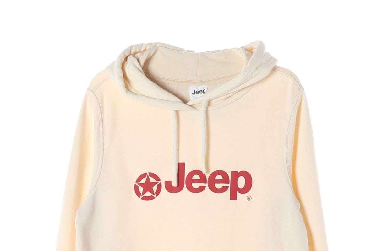 JEEP지프 크림 로고 오버핏 후디 후드티 이미지 3