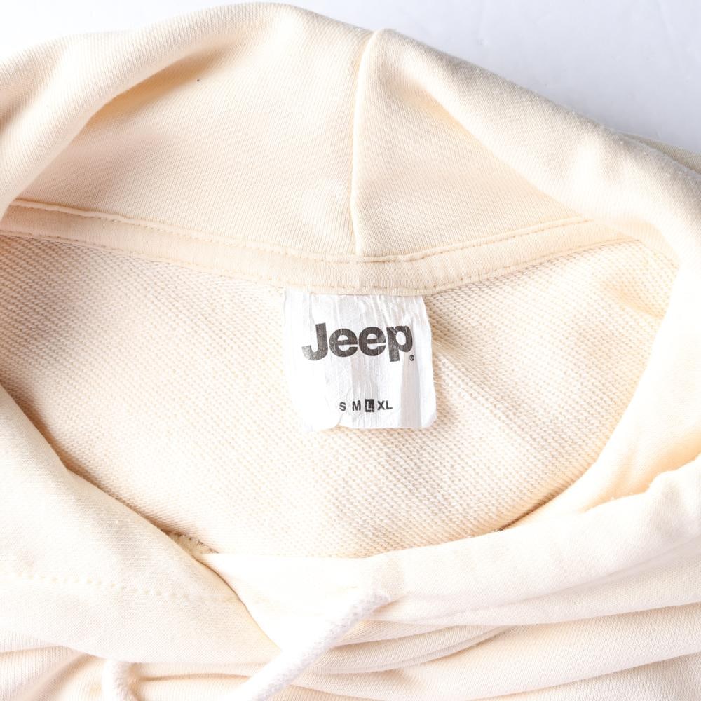 JEEP지프 크림 로고 오버핏 후디 후드티 이미지 5
