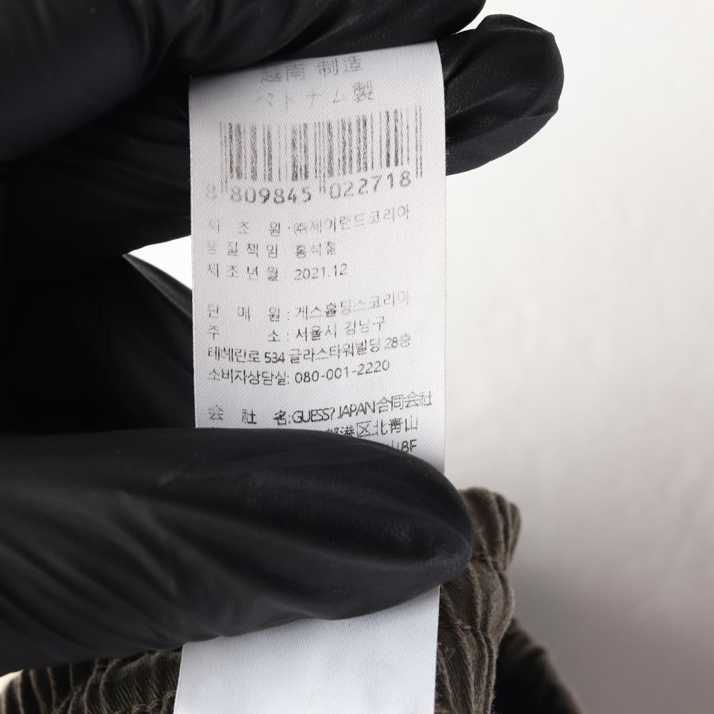 게스 카키 로고 카고 조거팬츠 밴딩 면바지 이미지 9