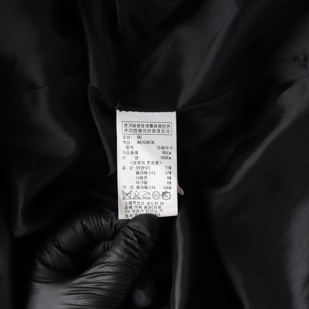 레이브 울71% 체크 싱글 울 롱코트 발마칸코트 상세 이미지 8
