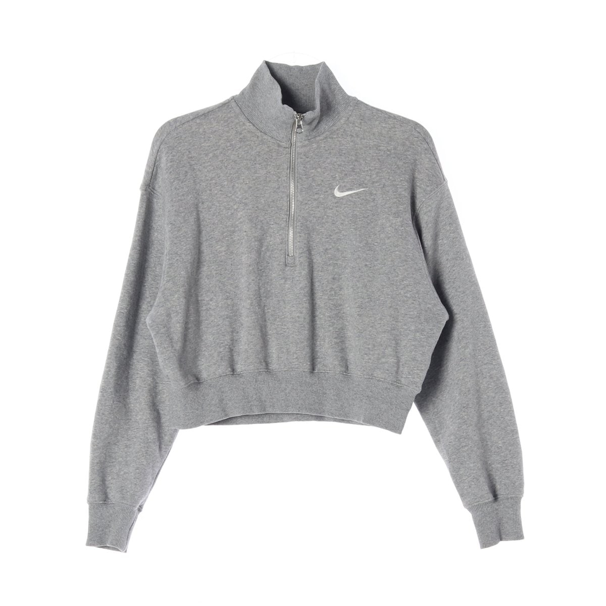 나이키 22FW 그레이 하프집업 크롭 기모 맨투맨 스웨트셔츠 이미지 1