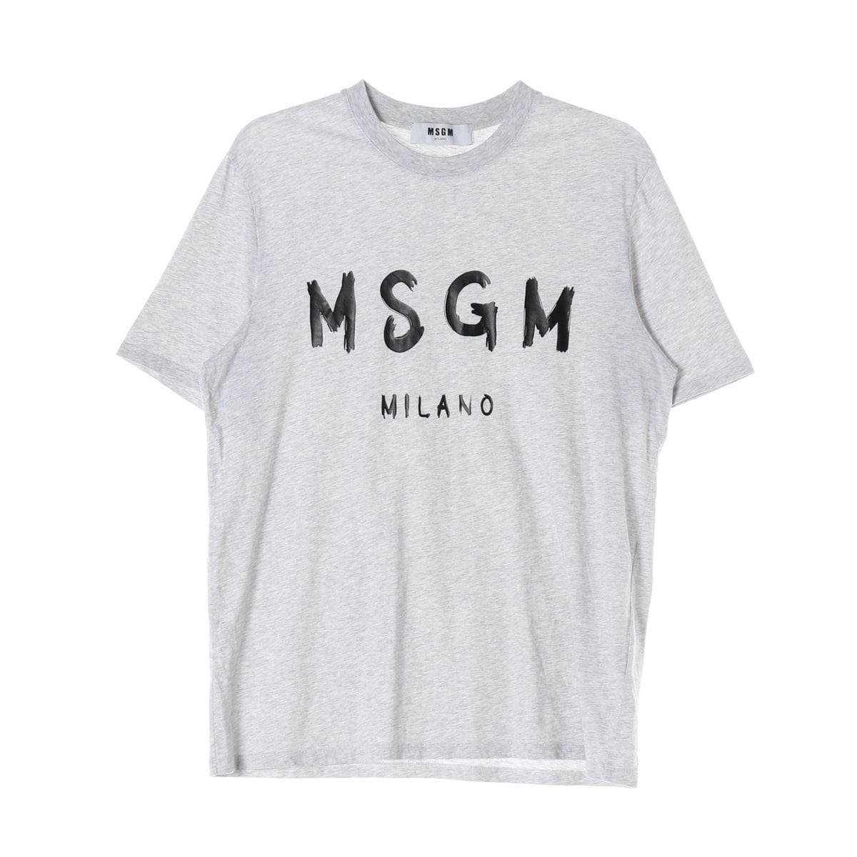 엠에스지엠 화이트 오트밀 MSGM 로고 반팔 티셔츠 상세 이미지 1