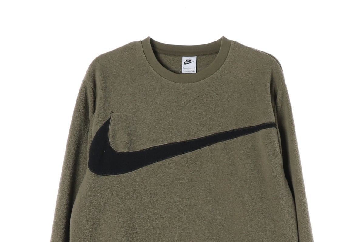 나이키 카키 스우시 스트링 플리스 긴팔 스웨트셔츠 22FW 상세 이미지 3