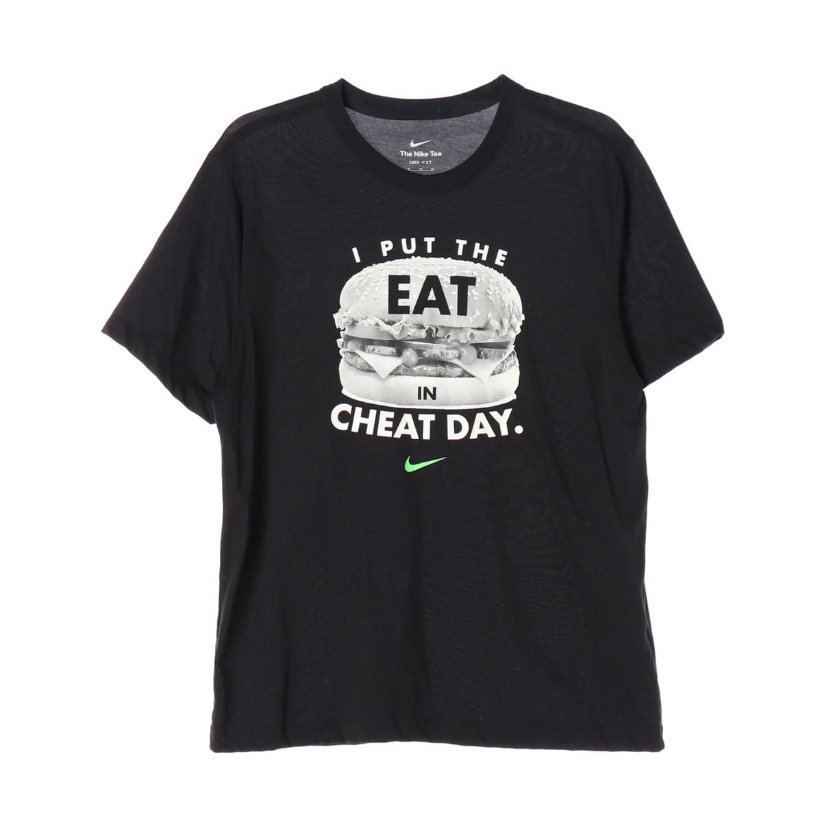 나이키 블랙 드라이핏 CHEAT DAY 프린팅 반팔 티셔츠 이미지 1