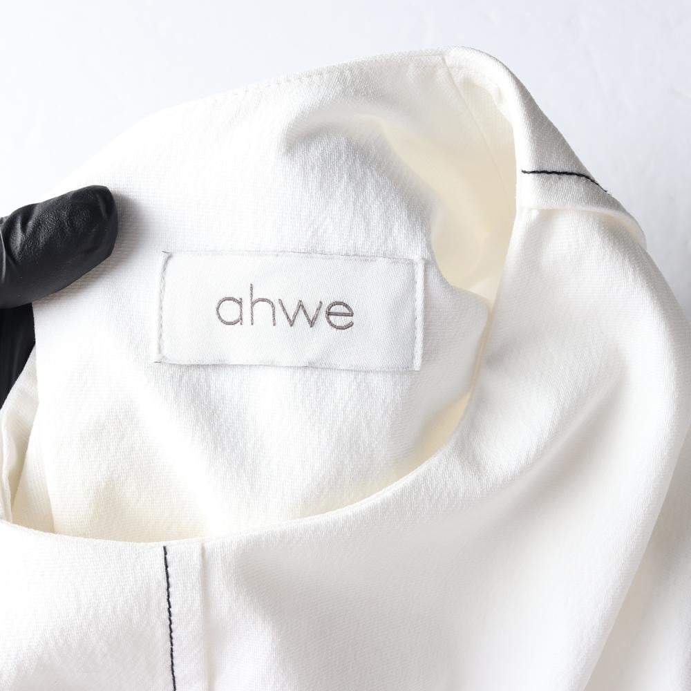 AHWE 아위 화이트 스티치 벌룬 반팔 원피스 드레스 상세 이미지 6