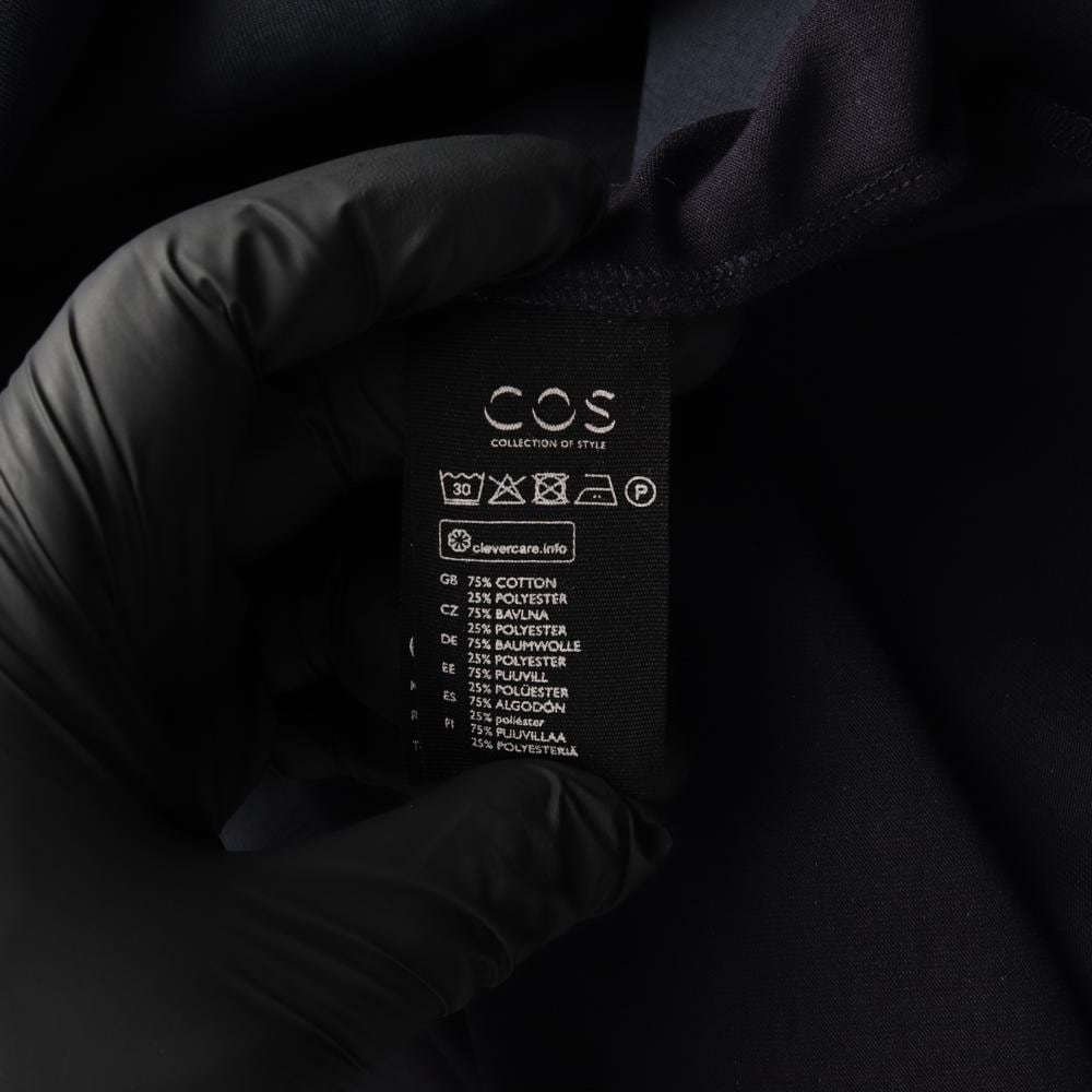 코스 네이비 오버핏 반팔 랩 원피스 롱 드레스 상세 이미지 7