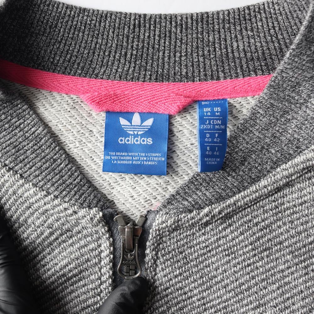 아디다스 슈퍼스타 그레이 레이스업 니트 블루종 집업 재킷 상세 이미지 5