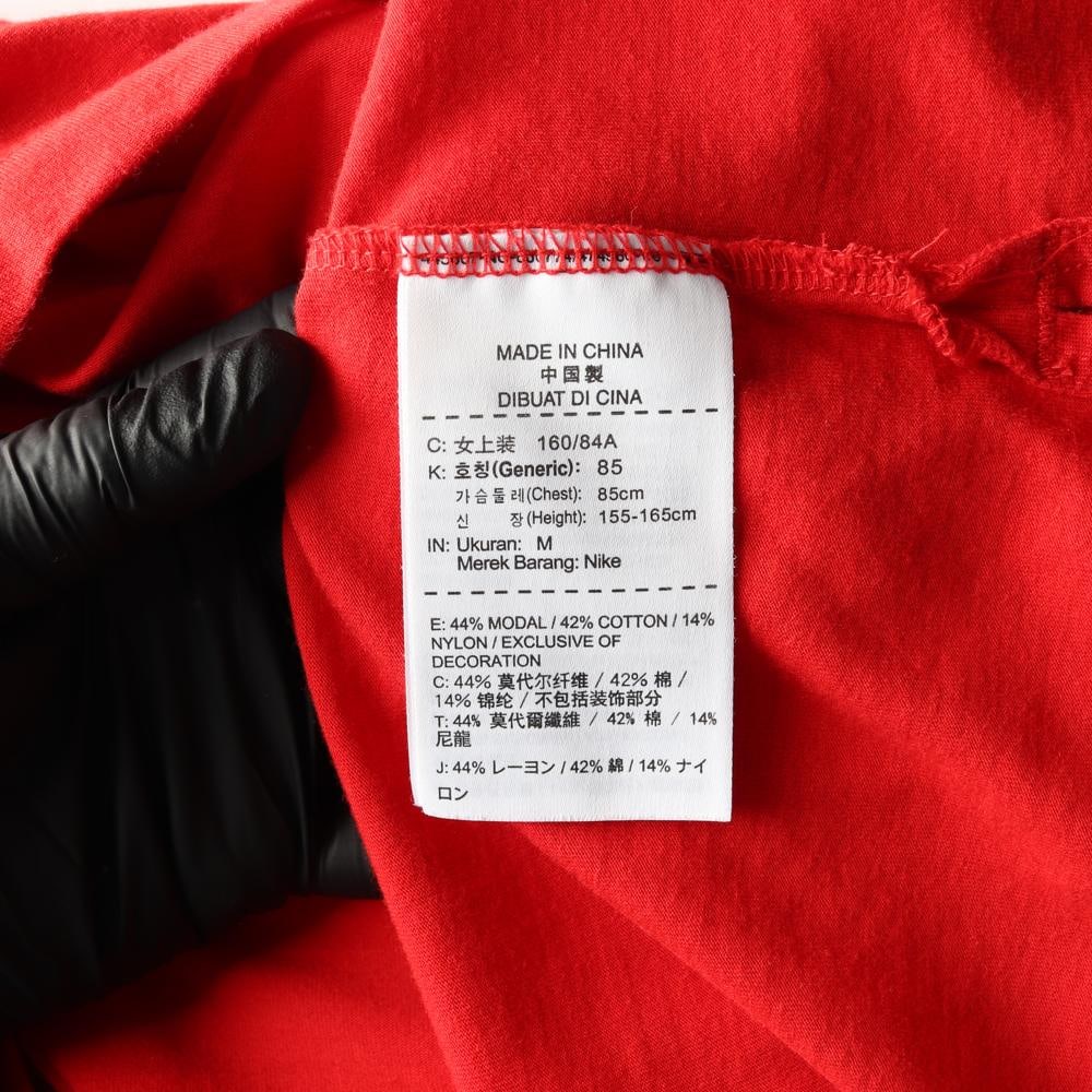 나이키 레드 핑크 로고 반팔 티셔츠 이미지 6