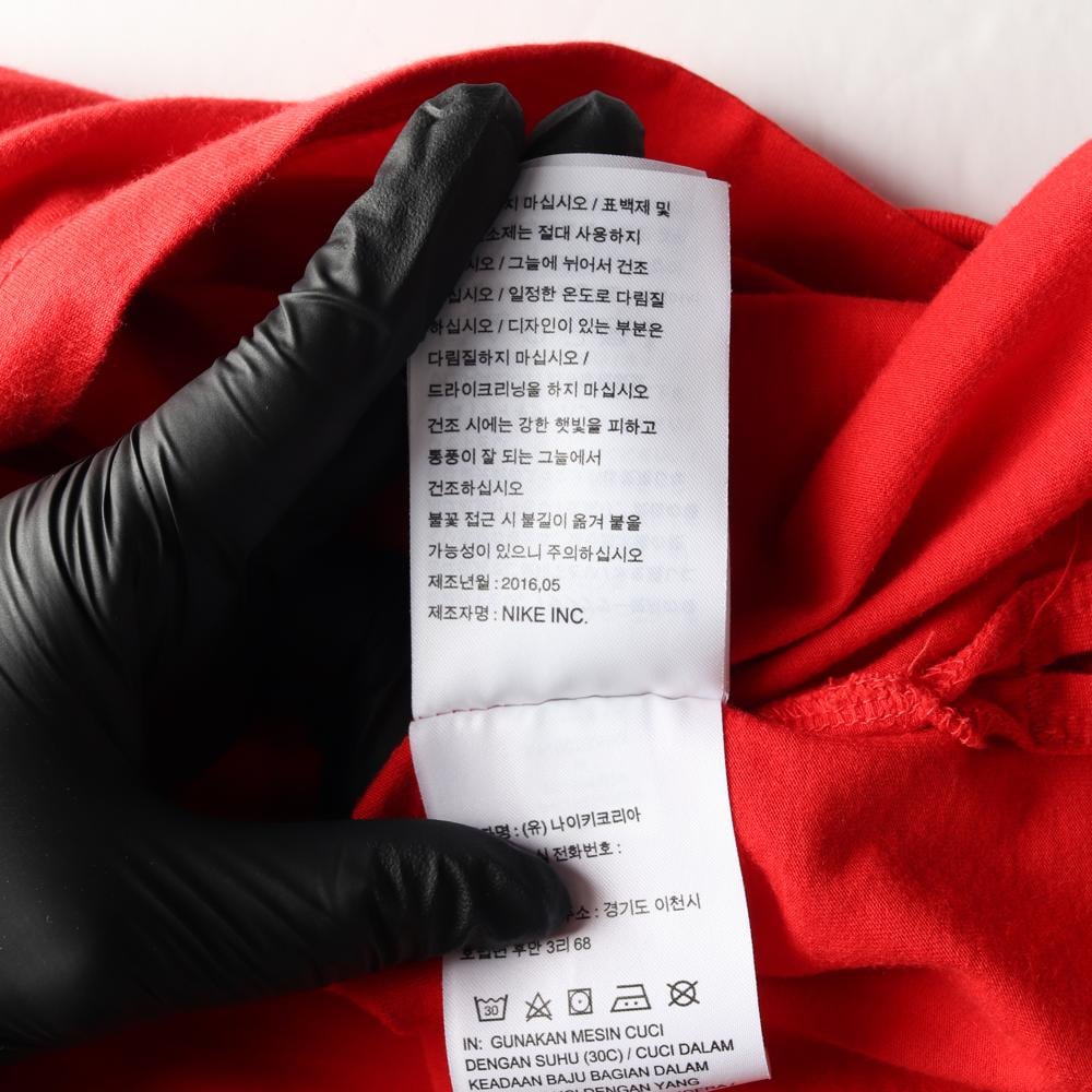 나이키 레드 핑크 로고 반팔 티셔츠 상세 이미지 7