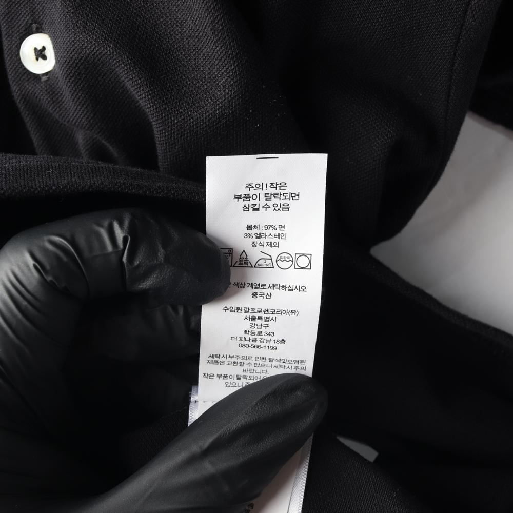 폴로 랄프 로렌 블랙 캡소매 반팔 카라티 티셔츠 이미지 6