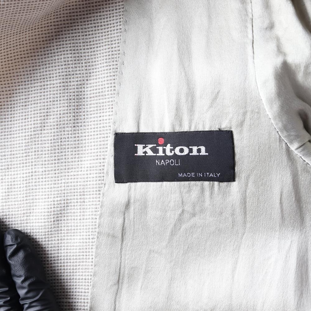 KITON키톤 실크 린넨 캐시미어 노버튼 자켓 재킷 이미지 5