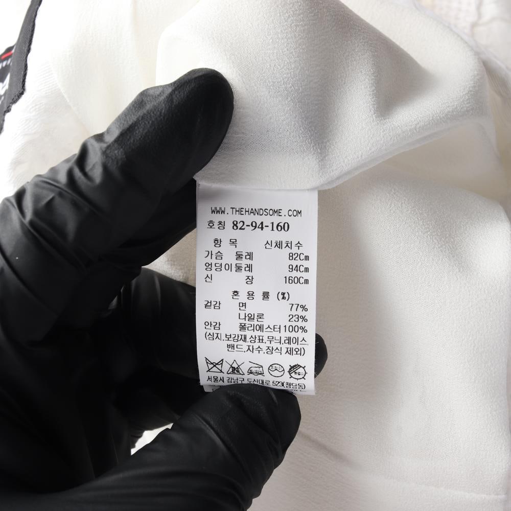 타임 24SS 화이트 노카라 반팔 라운드 자켓 재킷 가디건 이미지 6