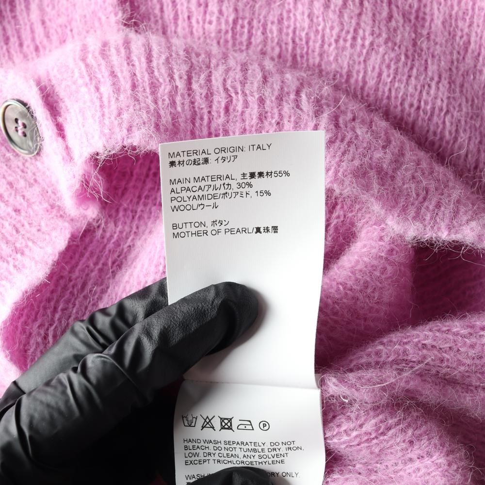 아워레가시 알파카 울 라벤더 카라 버튼 숏 가디건 이미지 7