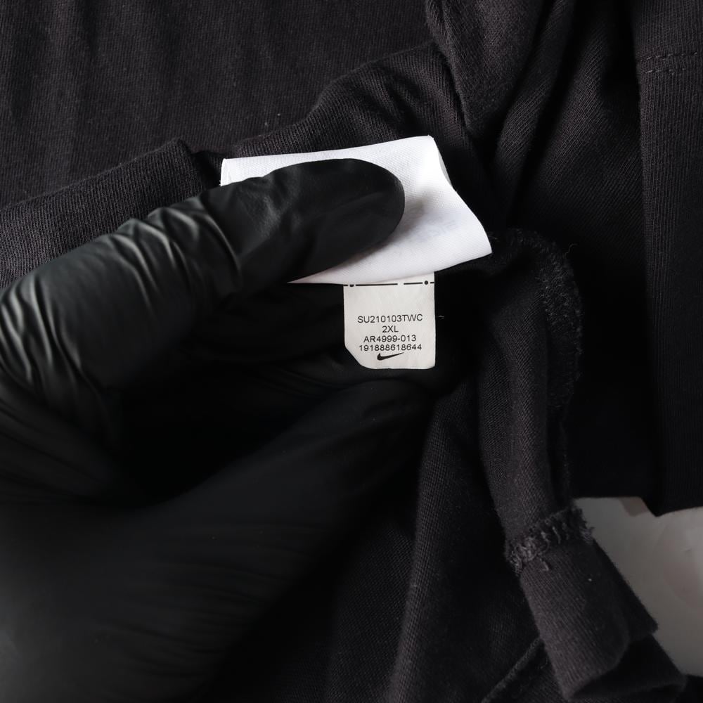 나이키 블랙 자수로고 반팔 크루넥 티셔츠 상세 이미지 7