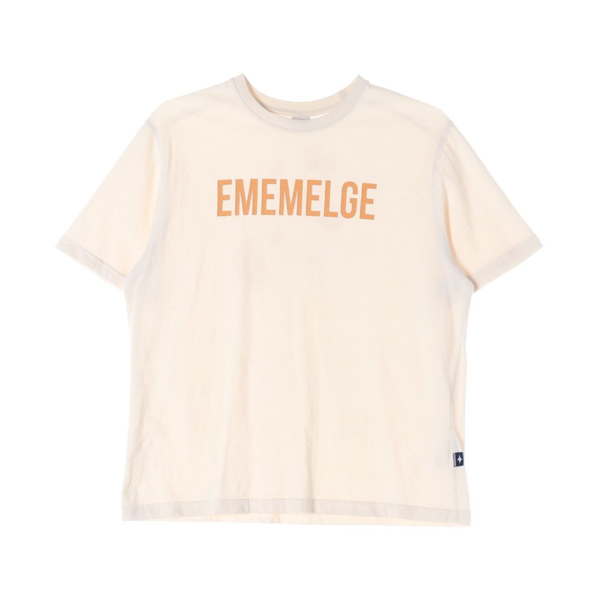 Mmlg엠엠엘지 베이지 EMEMELGE 반팔 크루넥 티셔츠 이미지 1