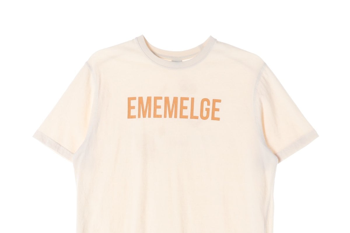 Mmlg엠엠엘지 베이지 EMEMELGE 반팔 크루넥 티셔츠 상세 이미지 2