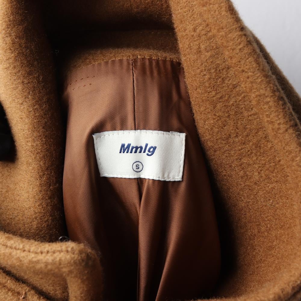Mmlg 엠엠엘지 22FW 울90% 브라운 하이넥 하프 코트 상세 이미지 6