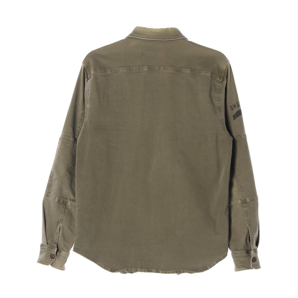 자라 카키 워싱 아웃포켓 오버핏 밀리터리 긴팔 셔츠 상세 이미지 4