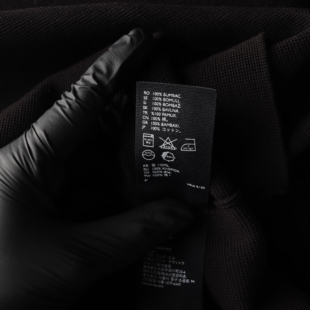 코스 블랙 오픈카라 오버핏 반팔 카라티 폴로셔츠 상세 이미지 6