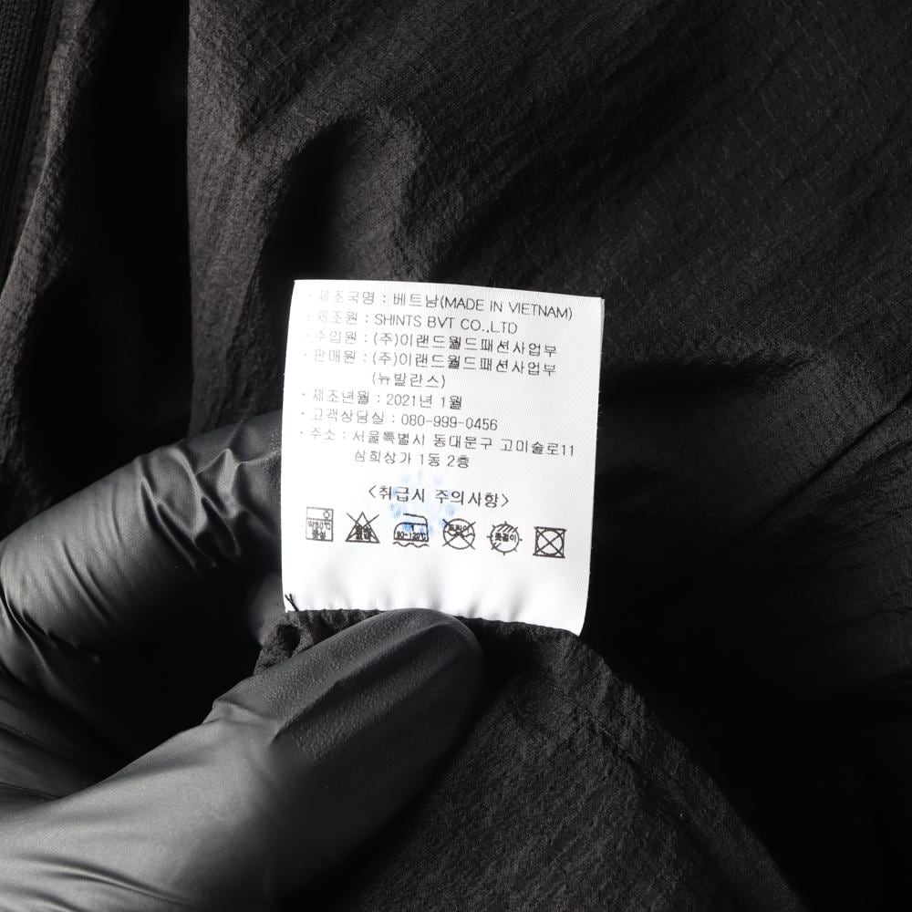 뉴발란스 블랙 로고 나일론 바람막이 경량 집업재킷 21SS 상세 이미지 7