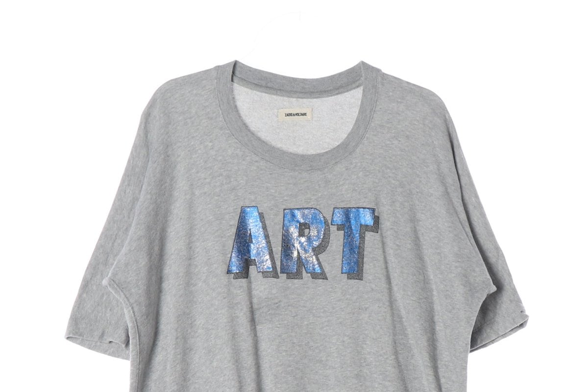 쟈딕앤볼테르 멜란지그레이 ART 반팔 티셔츠 상세 이미지 2