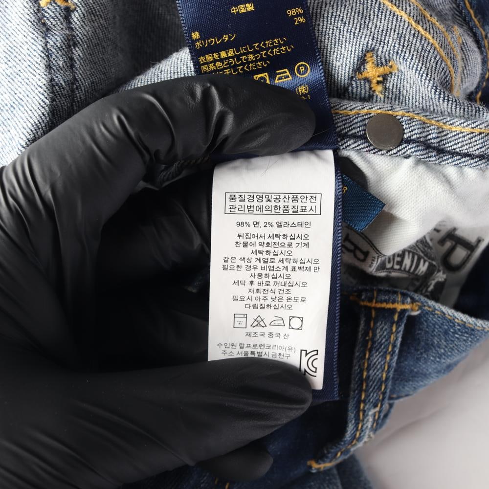 폴로 랄프 로렌 W26 데미지 워싱 데님 진 청바지 이미지 7