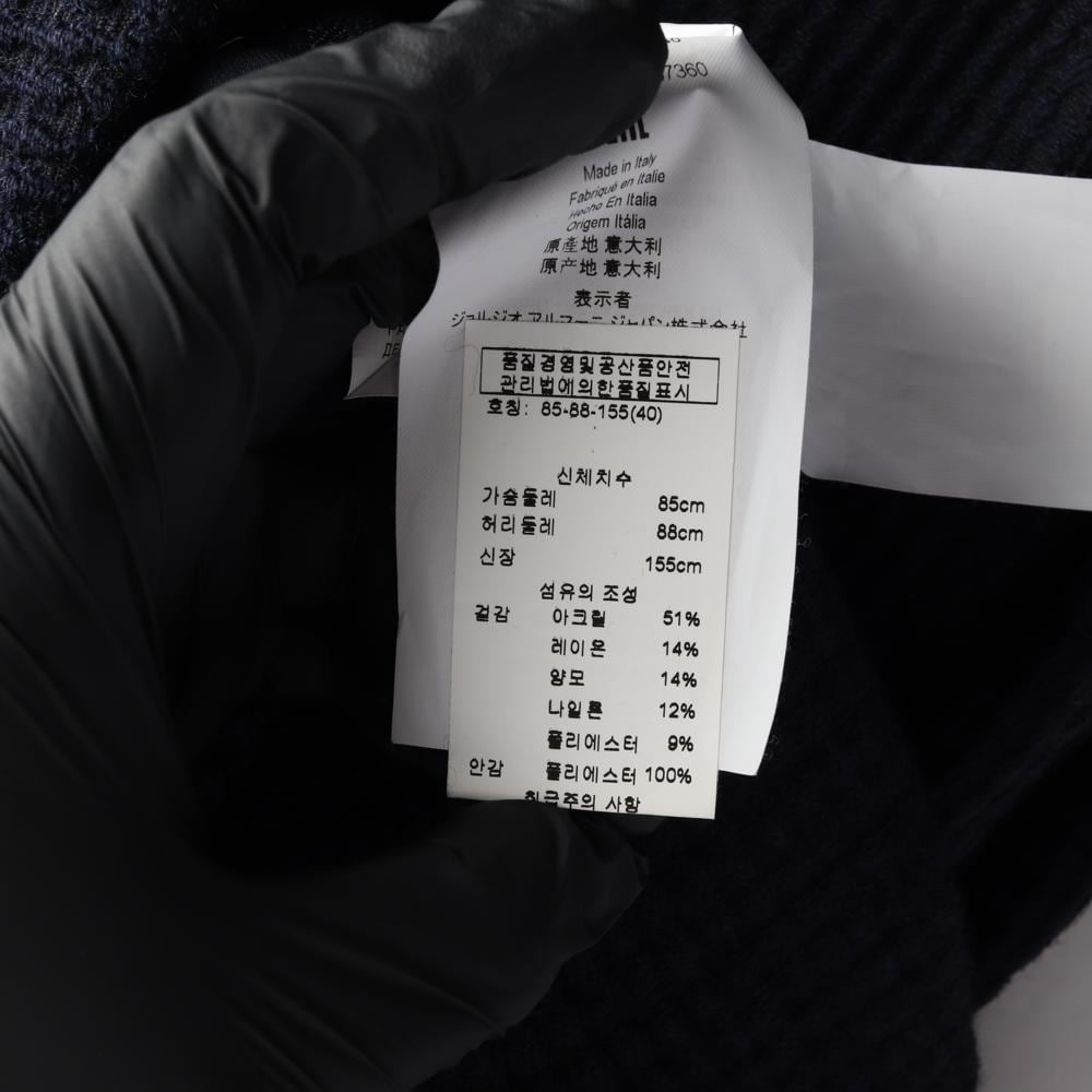 아르마니꼴레지오니 네이비 스트럭처 쓰리버튼 재킷 울 자켓 상세 이미지 6
