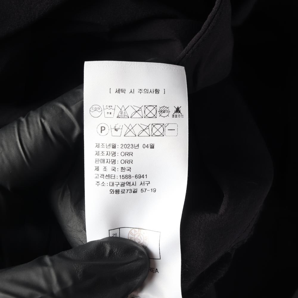 ORR오르 블랙 셔링 드레이프 슬릿 롱 나일론 스커트 치마 이미지 8