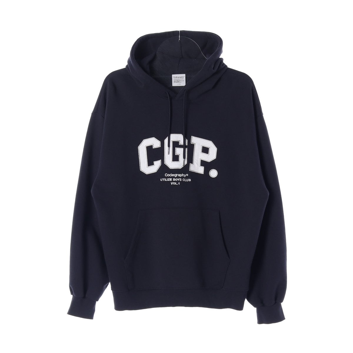 코드그라피 네이비 CGP 오버핏 후디 후드티 상세 이미지 1