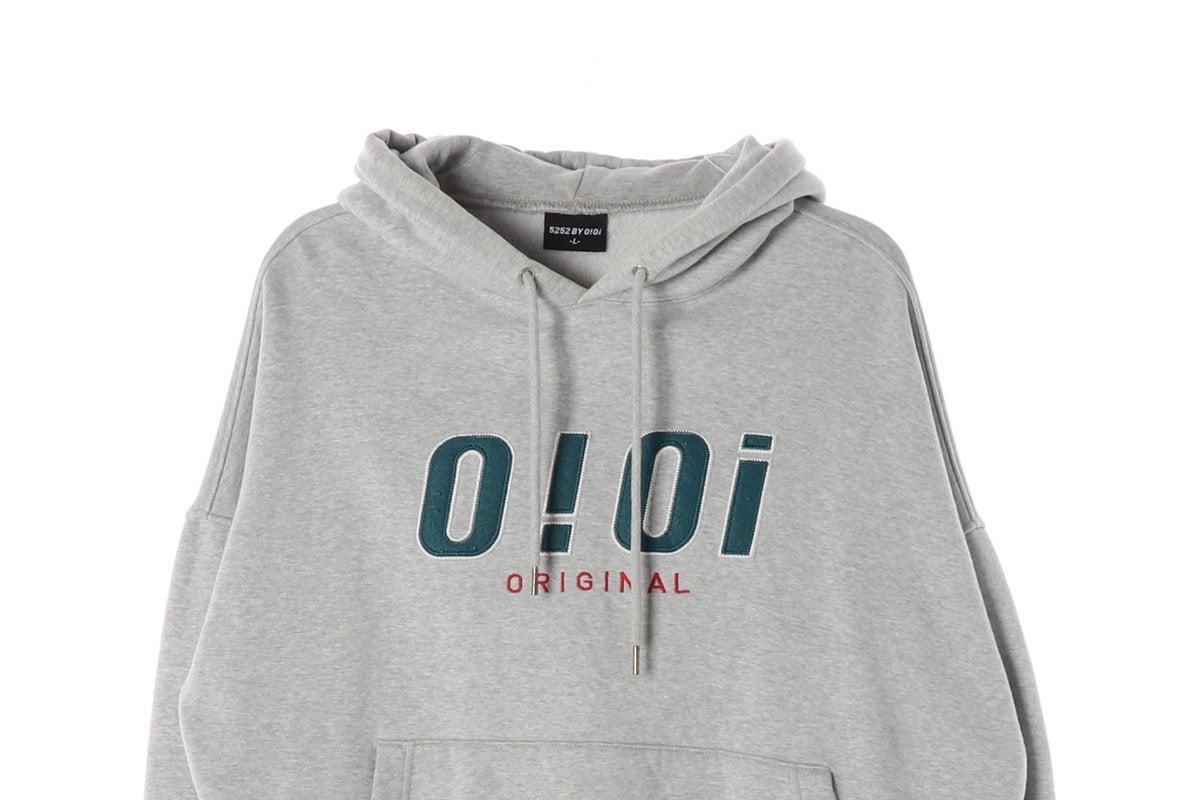 5252 바이 오아이오아이 그레이 OiOi 기모 후디 후드티 이미지 3