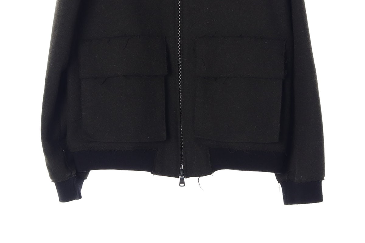 DKNY디케이엔와이 울70% 카키 아웃포켓 블루종 2WAY 집업자켓 이미지 5
