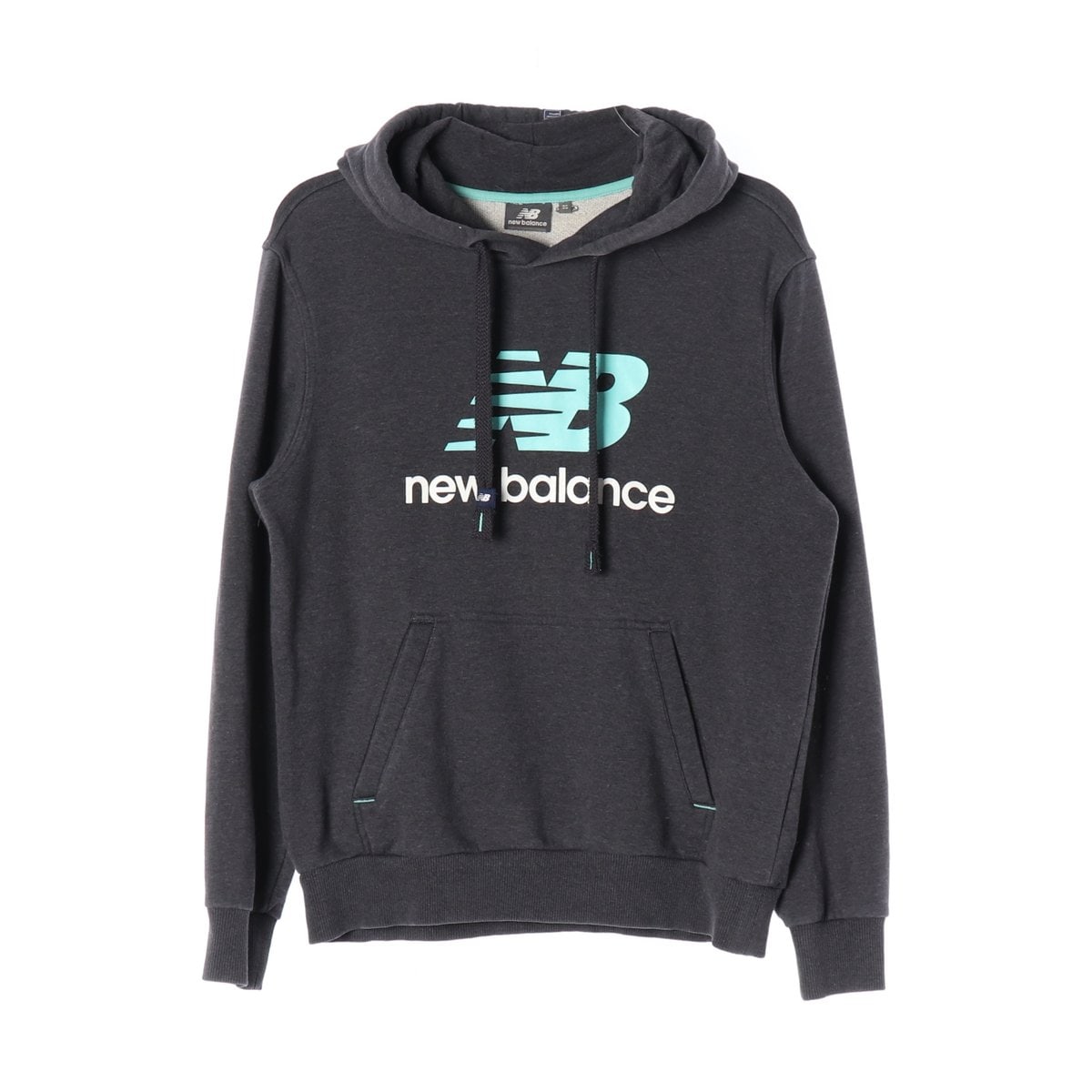 뉴발란스 차콜 민트 로고 후디 후드티 티셔츠 이미지 1