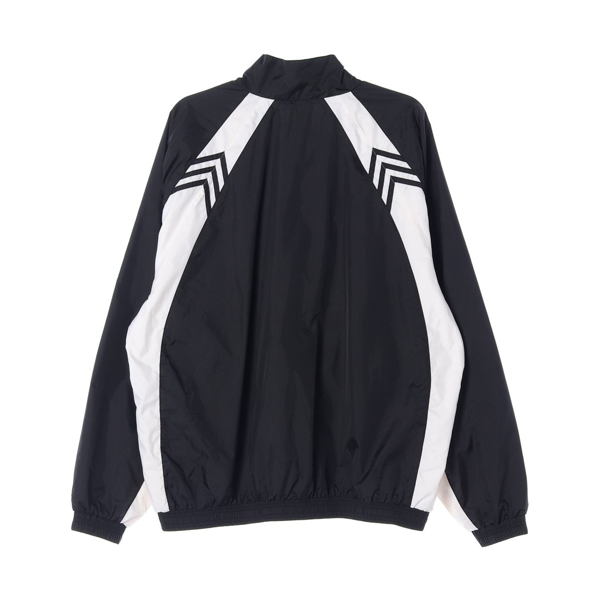 아디다스 블랙 화이트 배색 삼선 바람막이 오버핏 집업 재킷 이미지 3