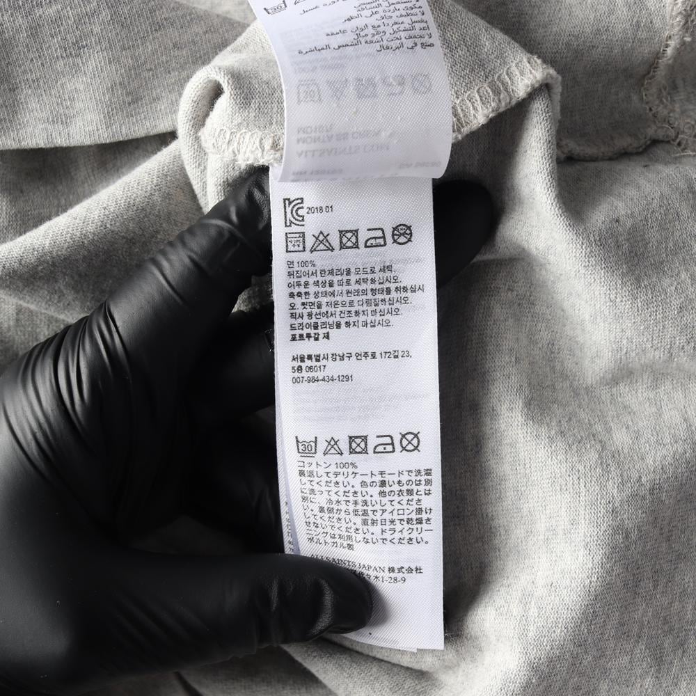 올세인츠 라이트그레이 오버핏 반팔 크루넥 티셔츠 상세 이미지 6