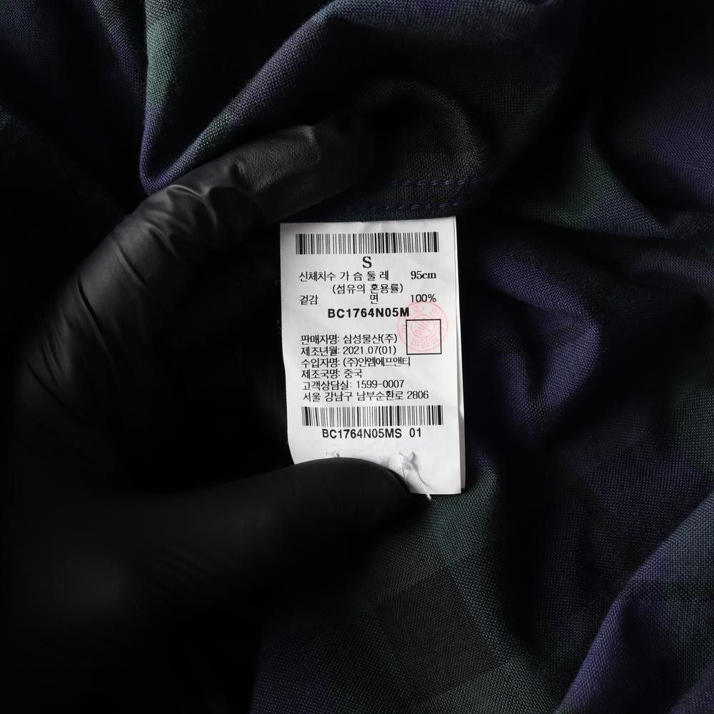 빈폴 퍼플 그린 체크 긴팔 셔츠 21FW 상세 이미지 6