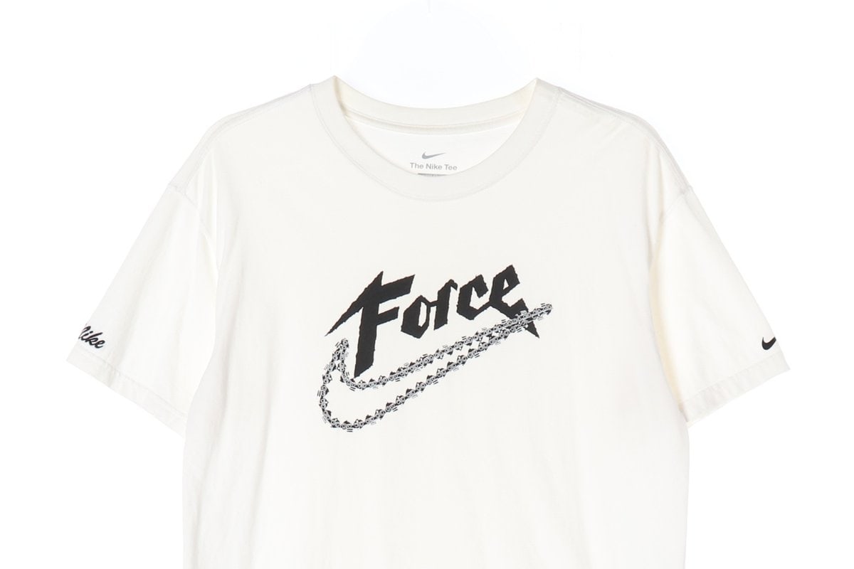나이키 아이보리 Force 체인 로고 루즈핏 반팔 티셔츠 이미지 3