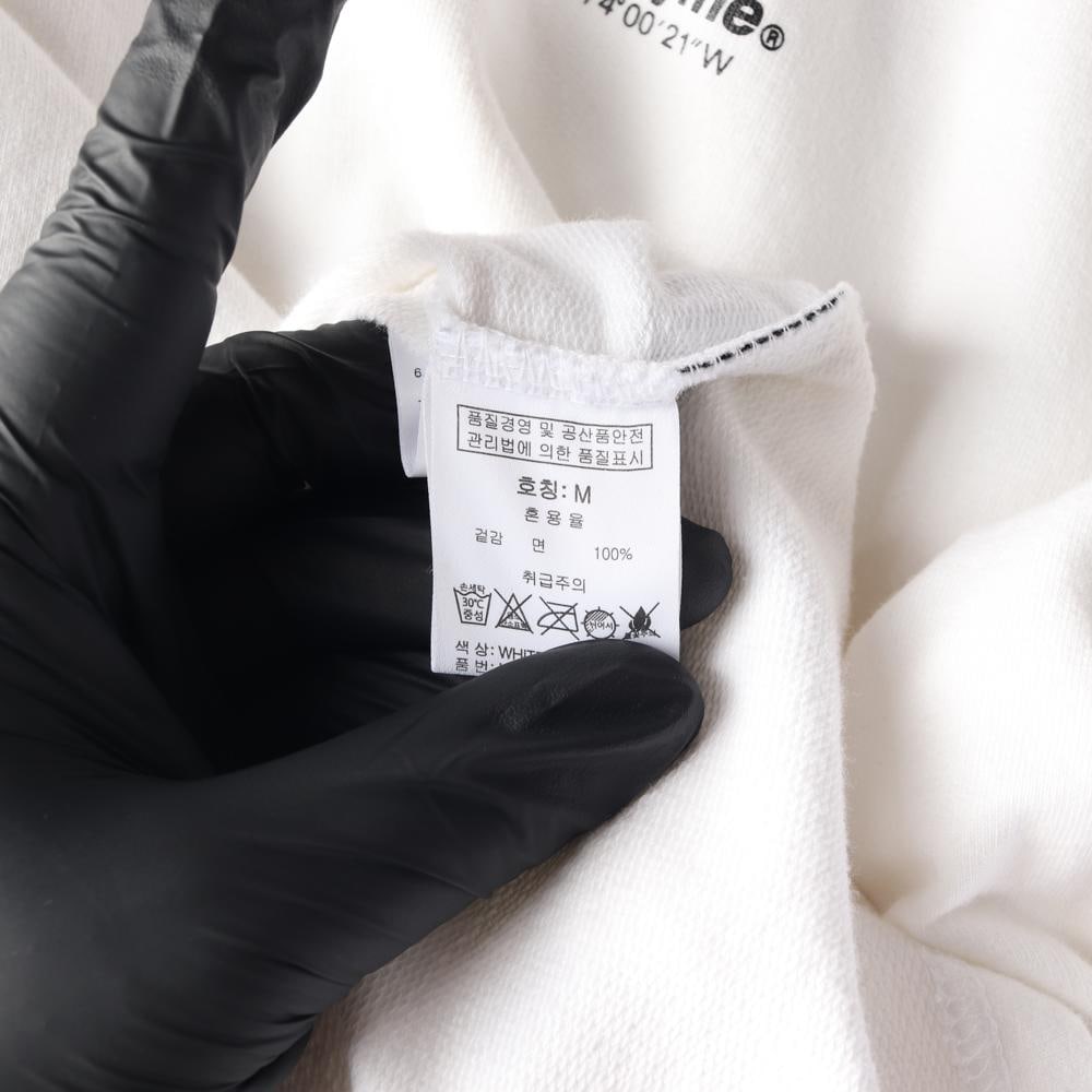 그루브라임 화이트 로고 프린팅 베이직 긴팔 티셔츠 이미지 6