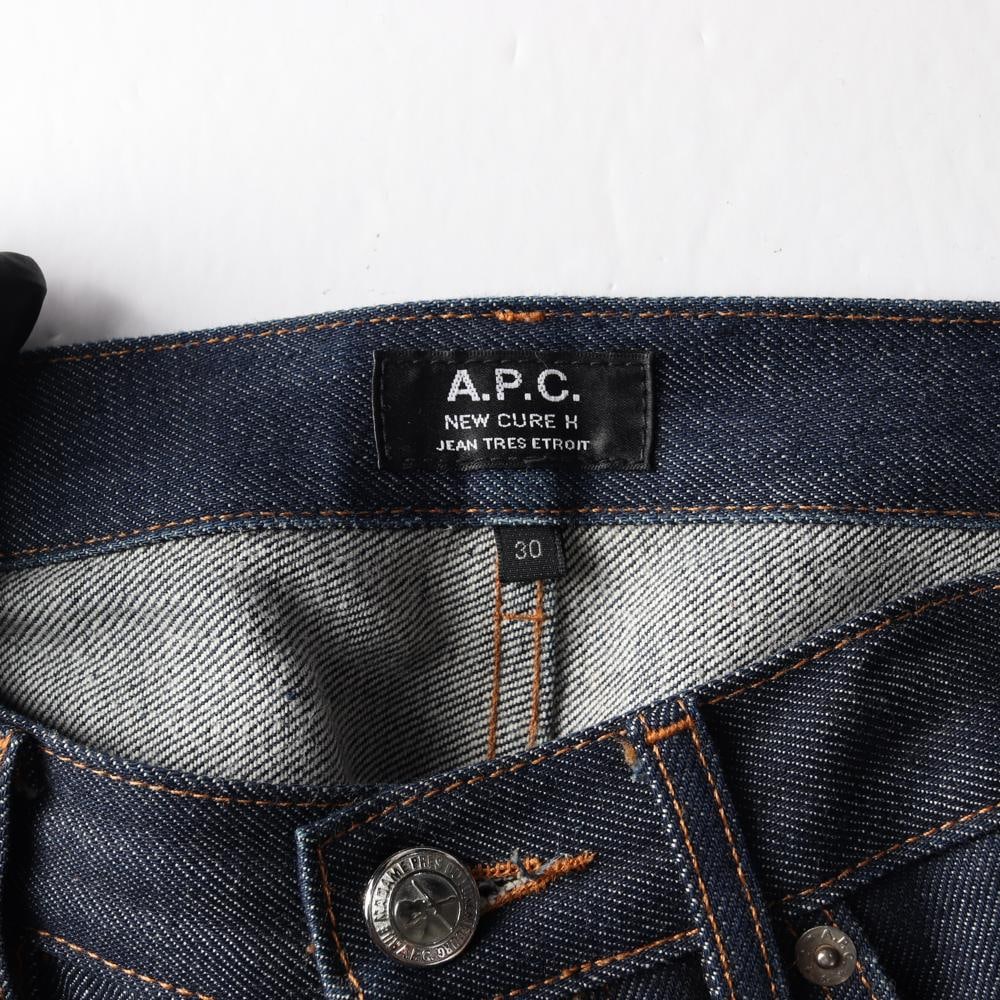APC 아페쎄 W30 생지 진청 스트레이트 데님 청바지 이미지 6