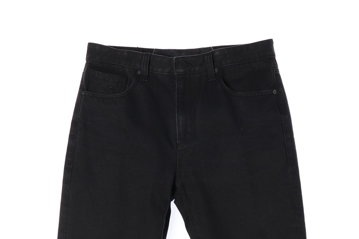 플랙 W33 블랙진 블랙 워싱 데님 진 청바지 상세 이미지 3