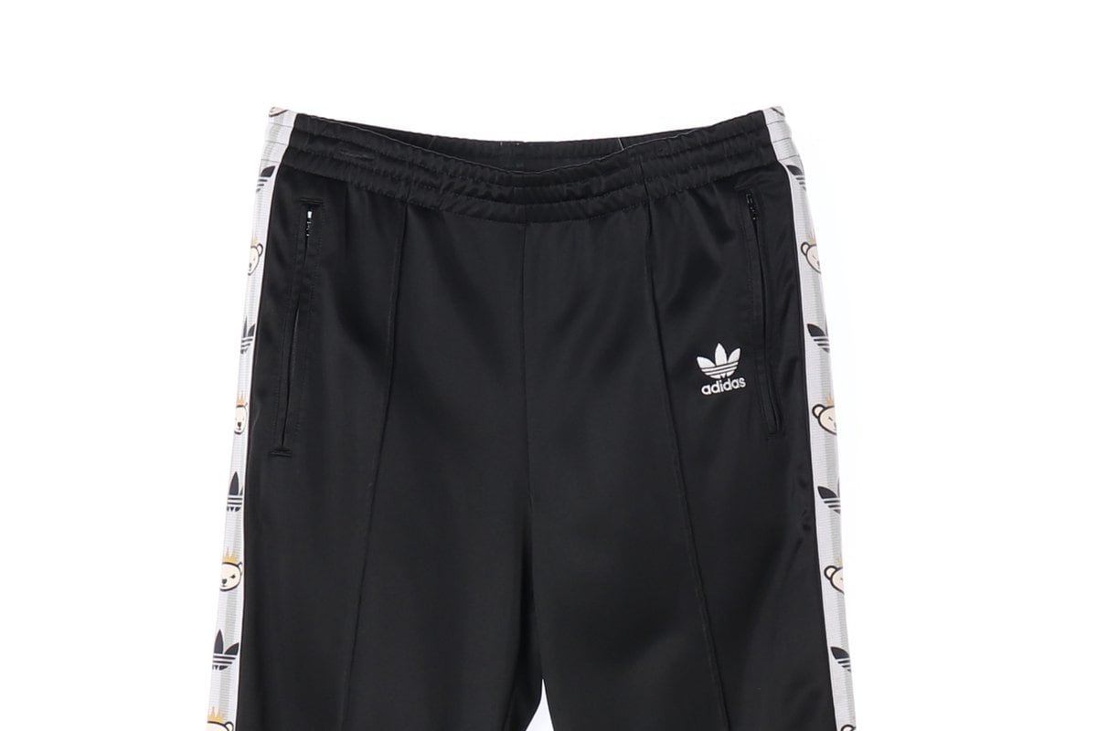 아디다스 블랙 NIGO 곰돌이 슈퍼스타 트랙팬츠 밴딩 바지 상세 이미지 3